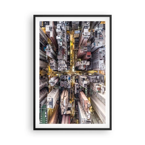 Plakát v černém rámu - Pozdrav z Hongkongu - 61x91 cm