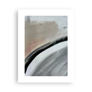 Plakát - Kompozice: černý a šedý oblouk - 30x40 cm