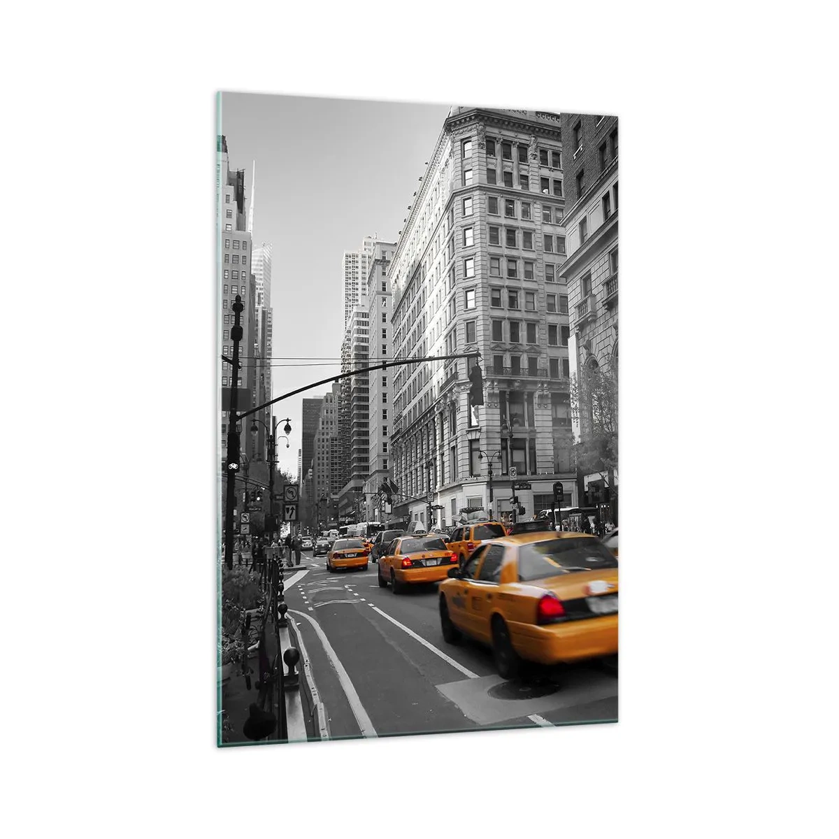 Obraz na skle - Slunce velkoměsta - 70x100 cm