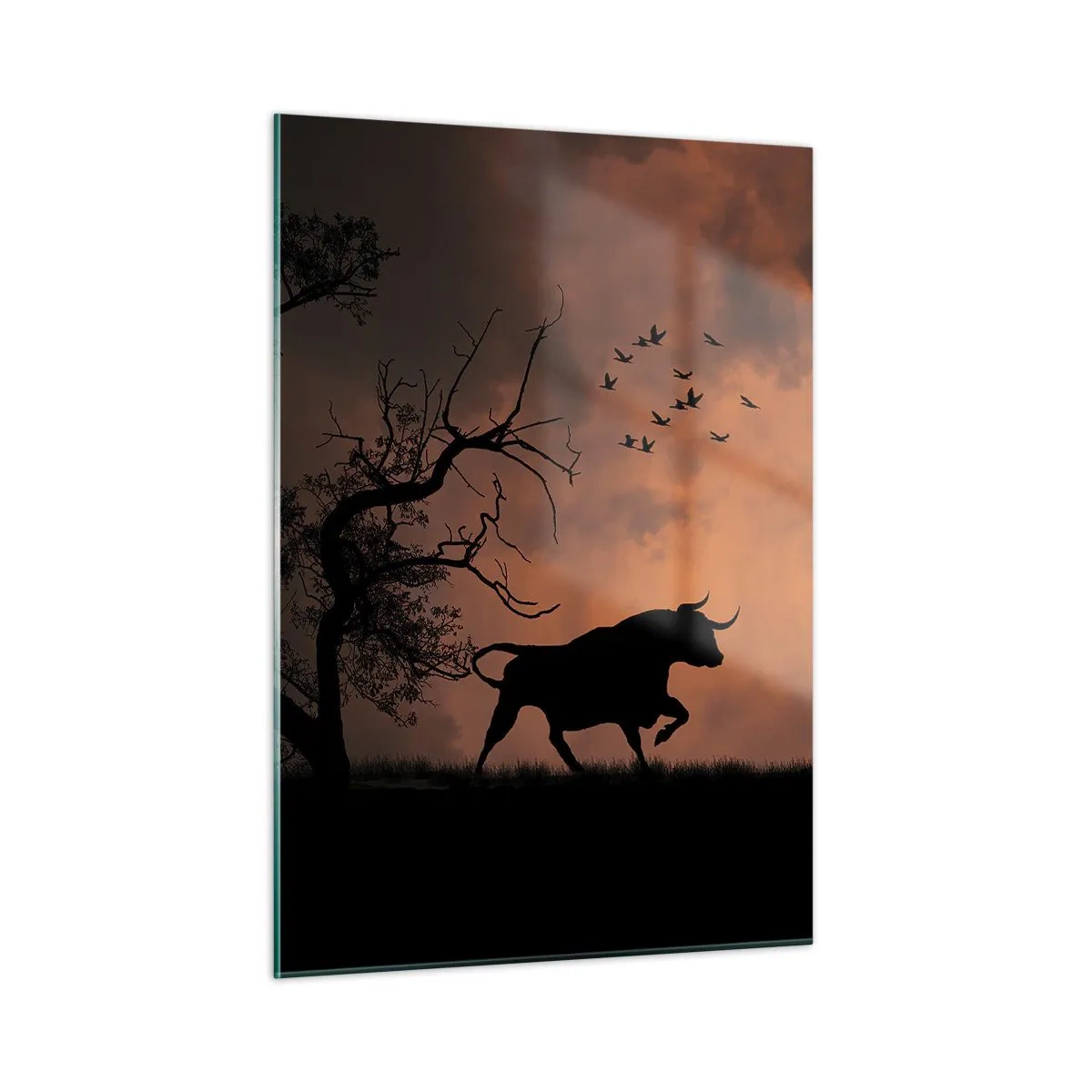 Obraz na skle - Dramatické představení přírody - 50x70 cm