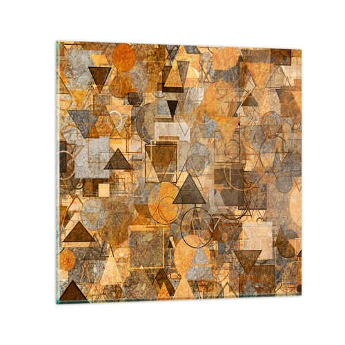 Obraz na skle - Svět zachycený v podobě - 60x60 cm