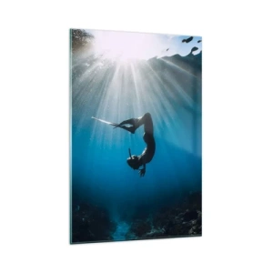 Obraz na skle - Podvodní tanec - 80x120 cm