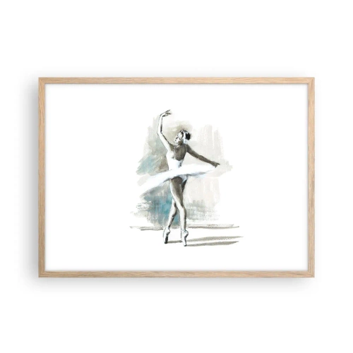 Plakát v rámu světlý dub - Zakletá do labutě - 70x50 cm