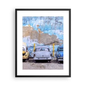 Plakát v černém rámu - Setkání veteránů - 40x50 cm