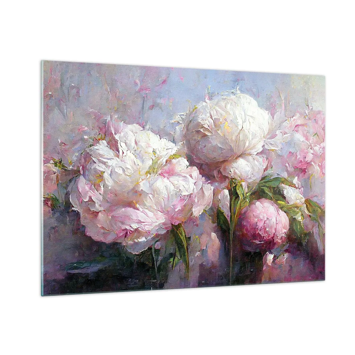 Obraz na skle - Kytice překypující životem - 100x70 cm