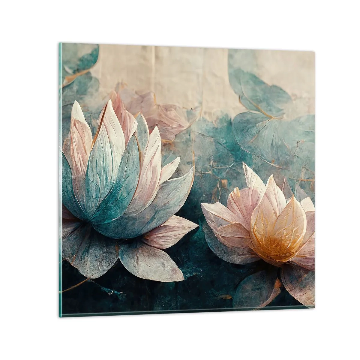 Obraz na skle - Hvězdy a jezero - 60x60 cm