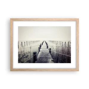 Plakát v rámu světlý dub - Ponoř se do klidu - 40x30 cm