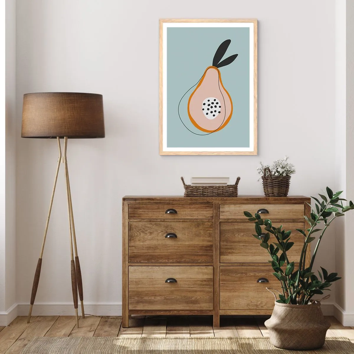 Plakát v rámu světlý dub - Pronikání do podstaty věcí - 70x100 cm