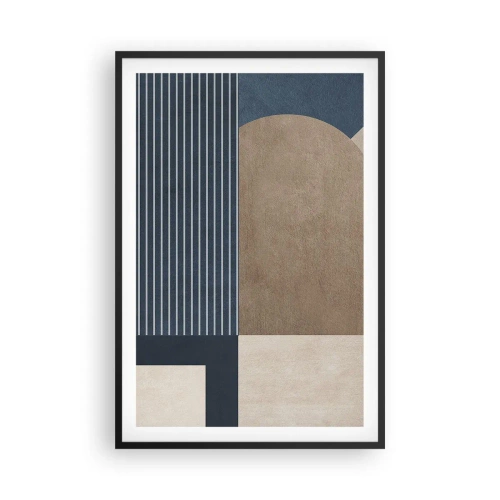 Plakát v černém rámu - Kompozice jednoduchosti a kulatosti - 61x91 cm