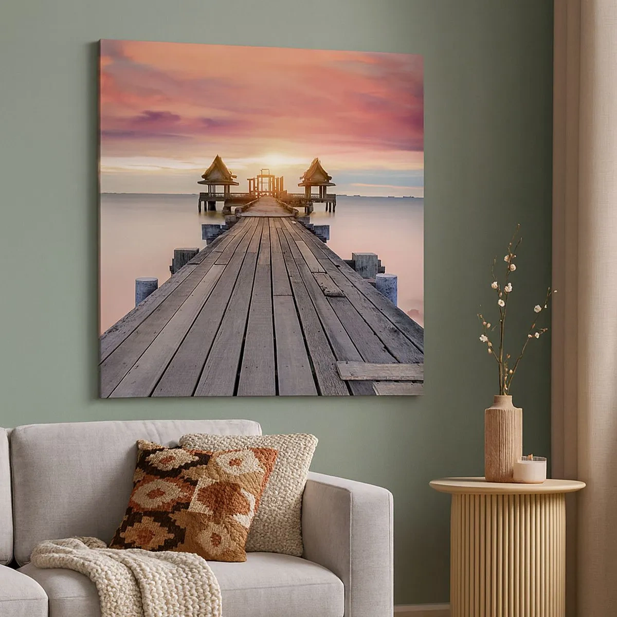 Obraz na plátně - Západ na východě - 30x30 cm