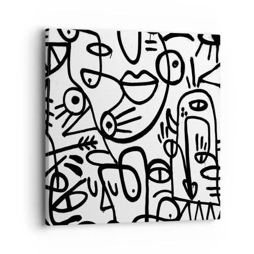 Obraz na plátně - Tváře a přeludy - 40x40 cm