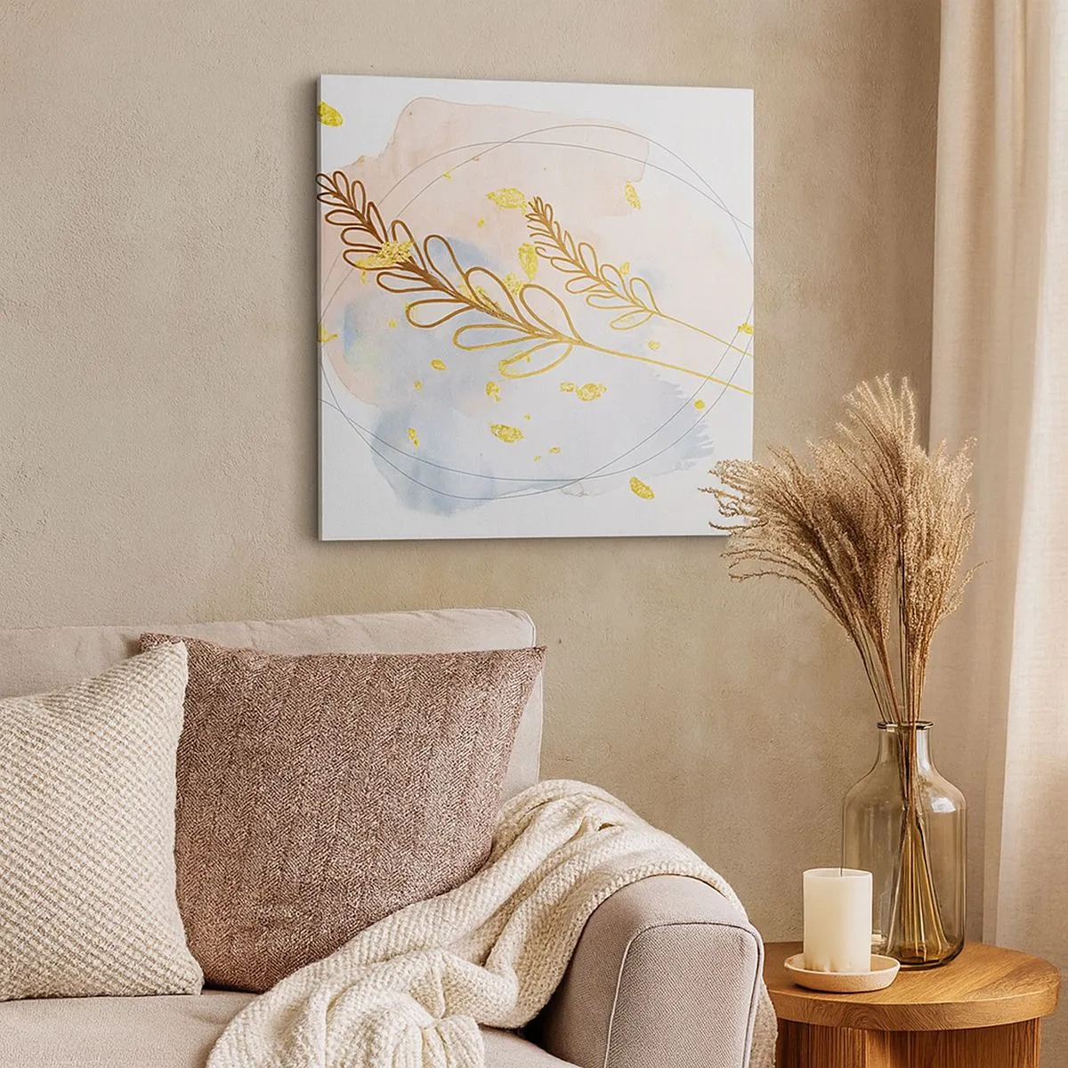 Obraz na plátně - Zlatý závan - 30x30 cm