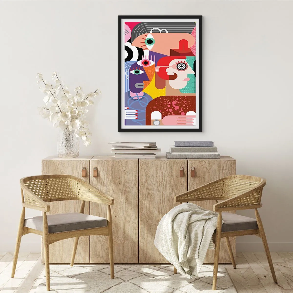 Plakát v černém rámu - My od pána Picassa - 30x40 cm