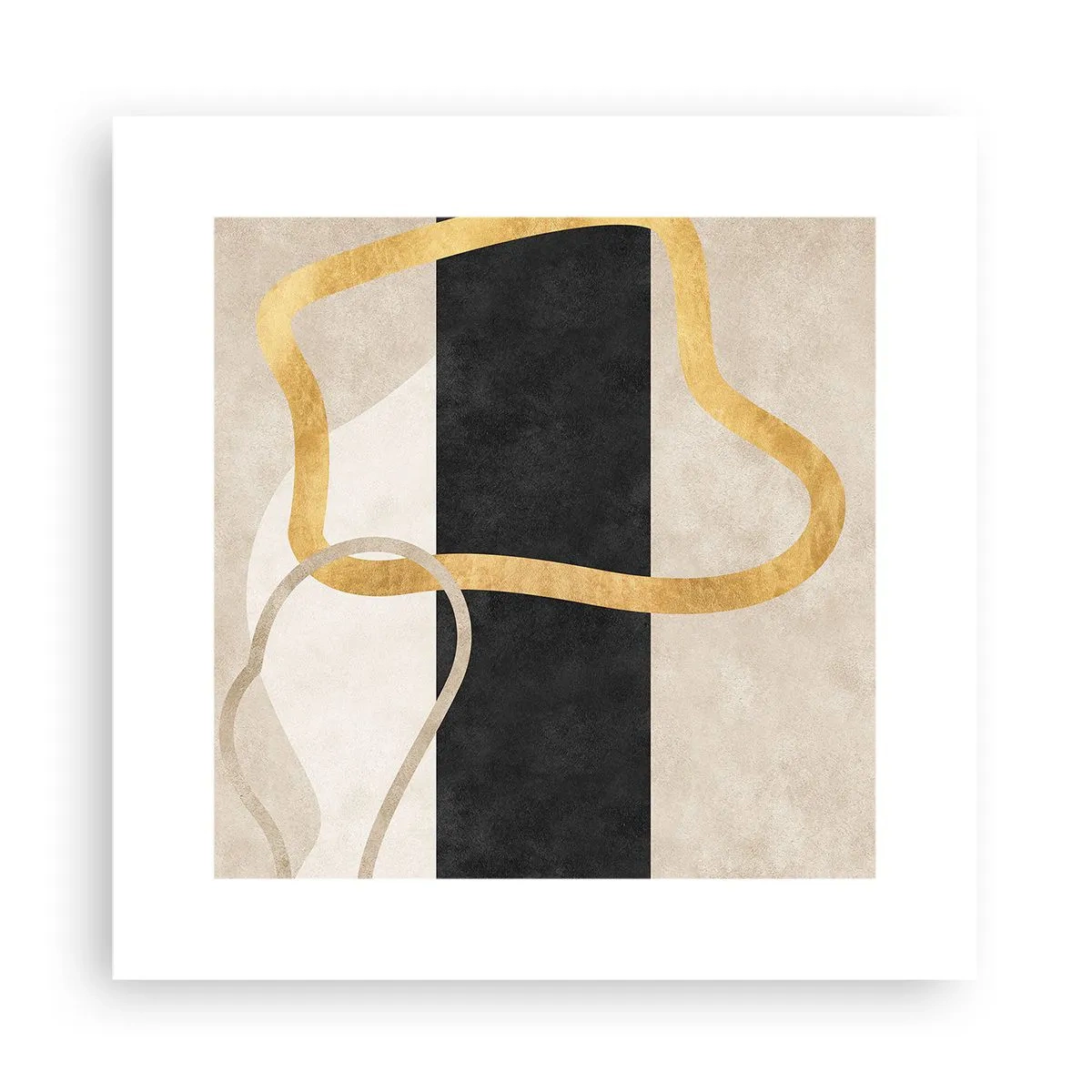 Plakát - Tvary ve smyčce - 30x30 cm