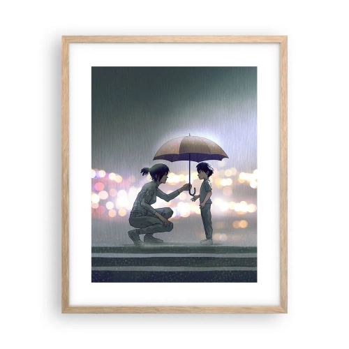 Plakát v rámu světlý dub - A vše je v pořádku - 40x50 cm