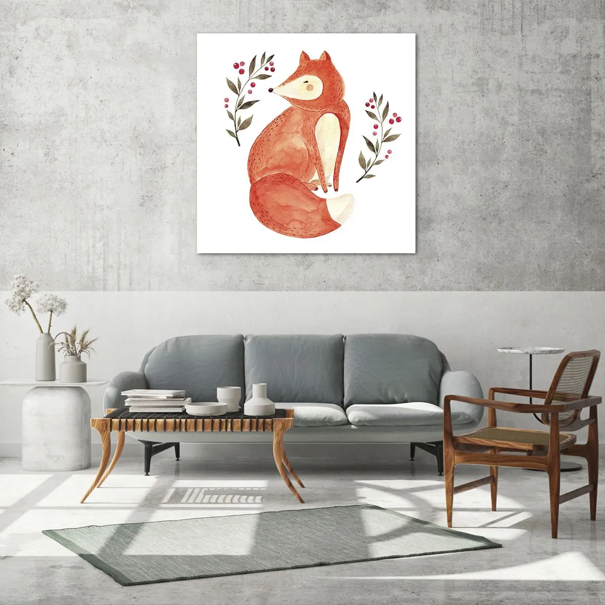 Obraz na skle - Malý zrzek - 50x50 cm