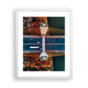 Plakát v bílém rámu - Za vodami, za lesy - 40x50 cm