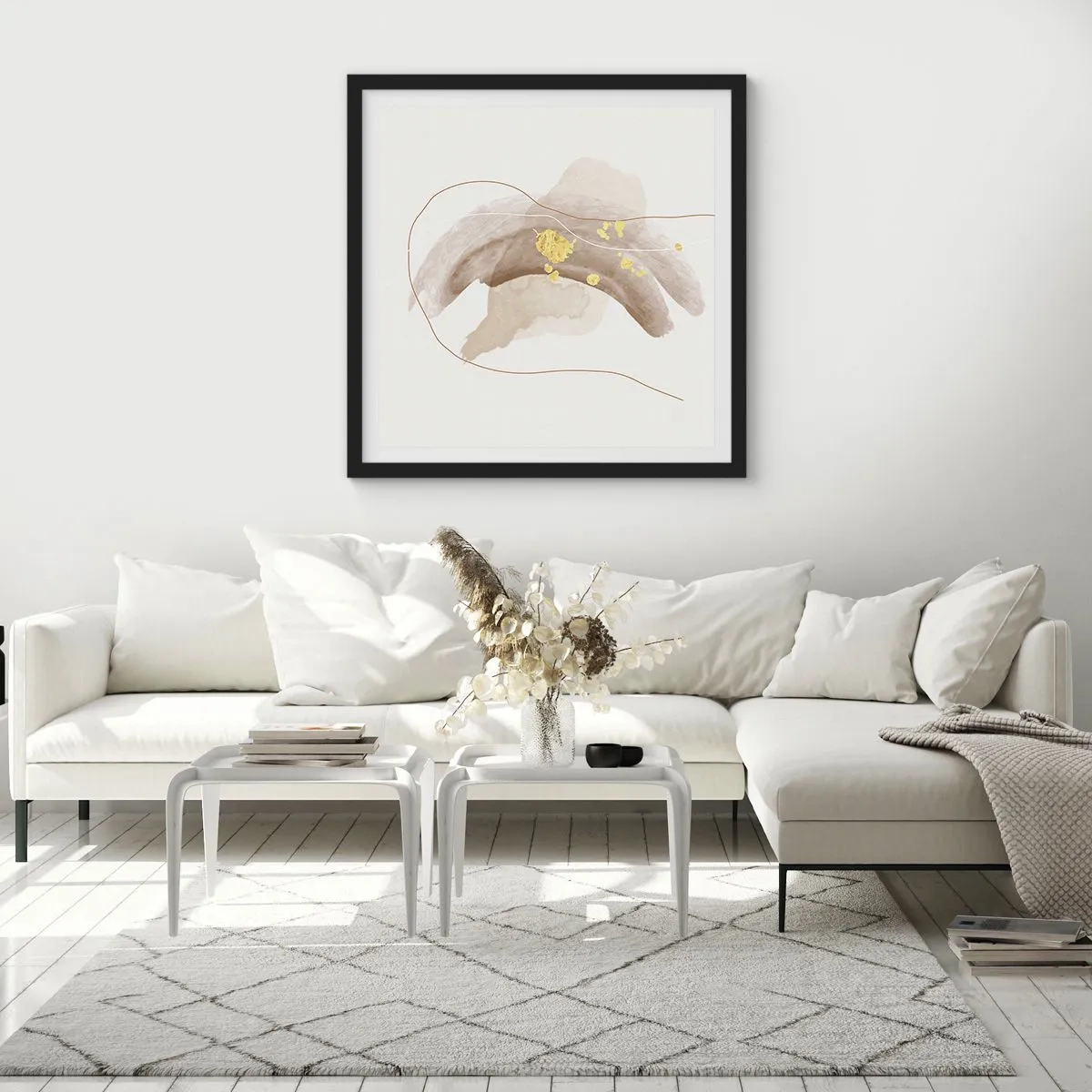 Plakát v černém rámu - Vesmírná bytost - 60x60 cm