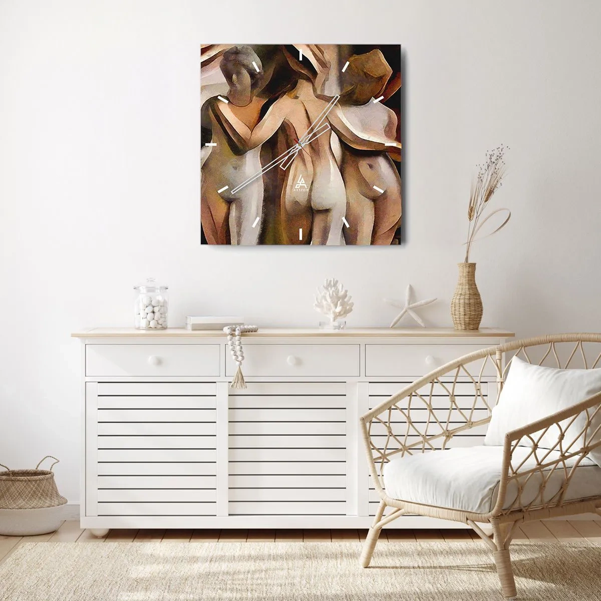 Nástěnné hodiny - Tři Grácie 2.0 - 30x30 cm