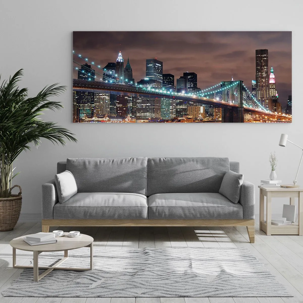 Obraz na skle - Světla velkoměsta - 100x40 cm