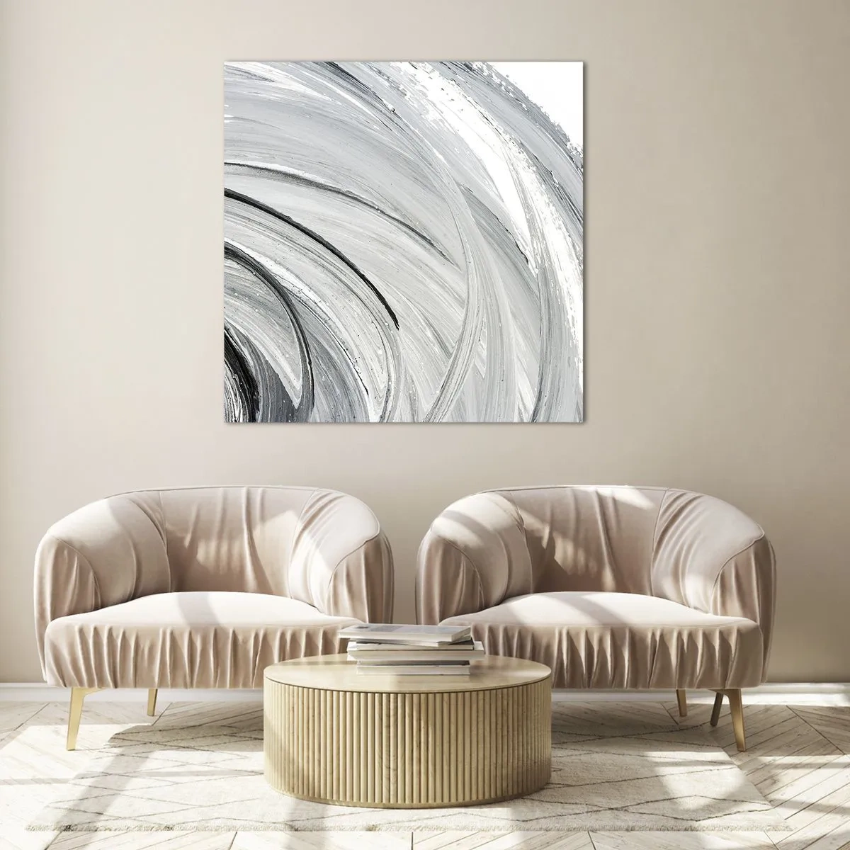 Obraz na skle - Orbitální kompozice - 30x30 cm