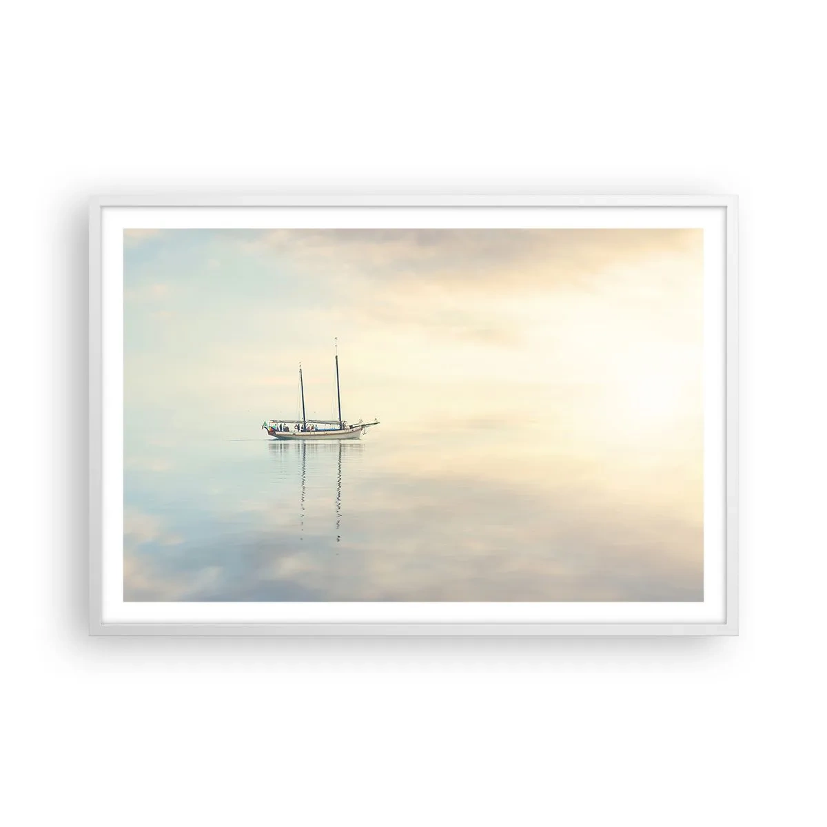 Plakát v bílém rámu - V moři ticha - 91x61 cm
