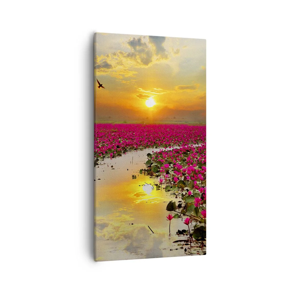 Obraz na plátně - Tajemný život jezera - 55x100 cm