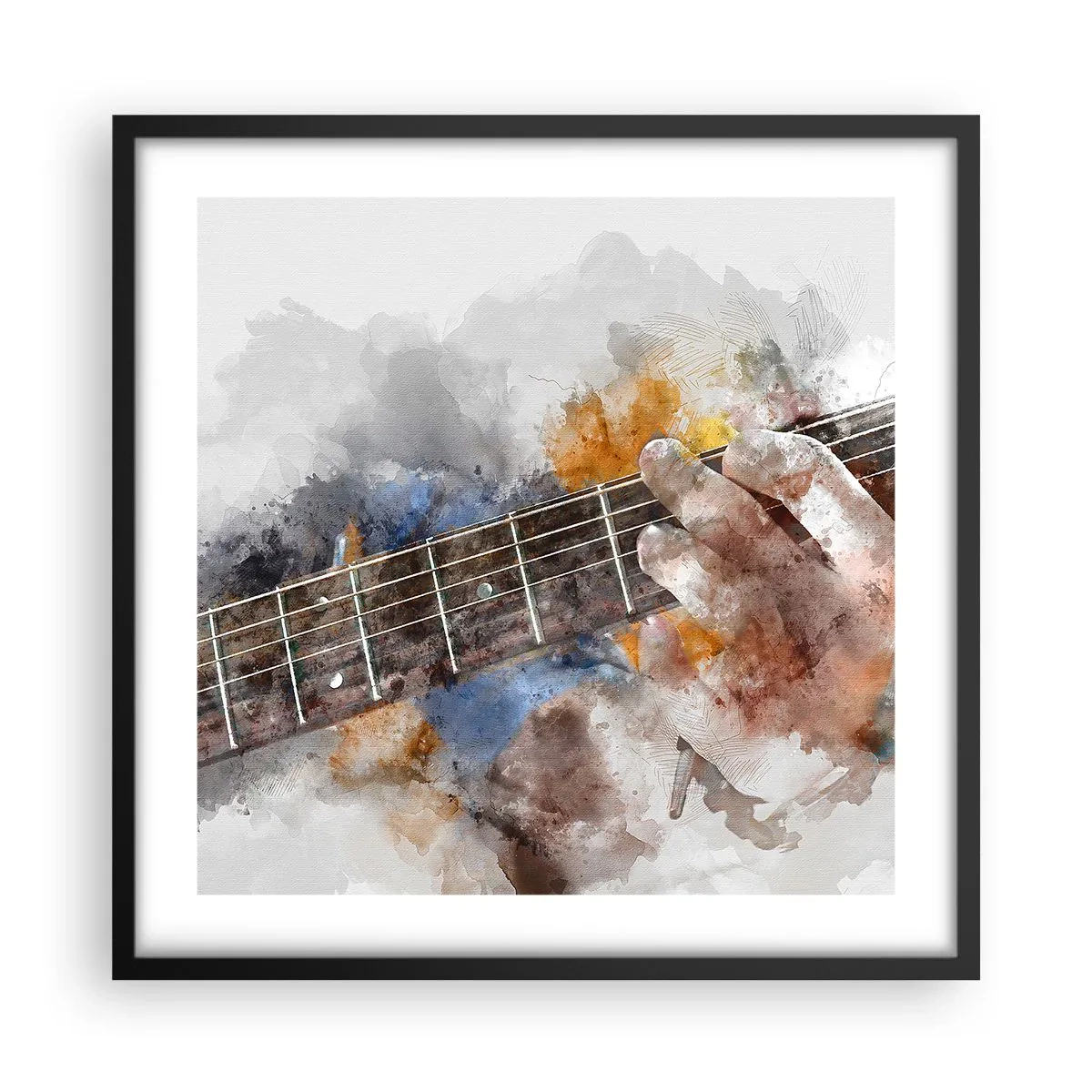 Plakát v černém rámu - Poezie mezi strunami - 50x50 cm