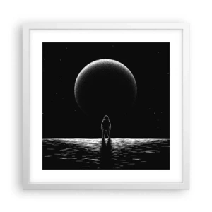 Plakát v bílém rámu - Tváři v tvář - 40x40 cm