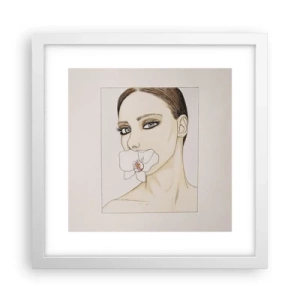 Plakát v bílém rámu - Symbol elegance a krásy - 30x30 cm