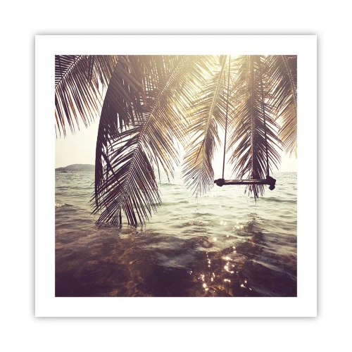 Plakát - Houpat se libovolně v oblacích - 50x50 cm