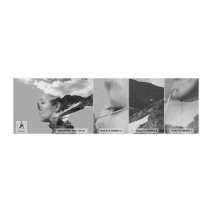 Vzor Fototapety Premium Canvas - Povznešen portrét v oblacích - Abstrakce, Ženská hlava, Fantazie - 100x30 cm