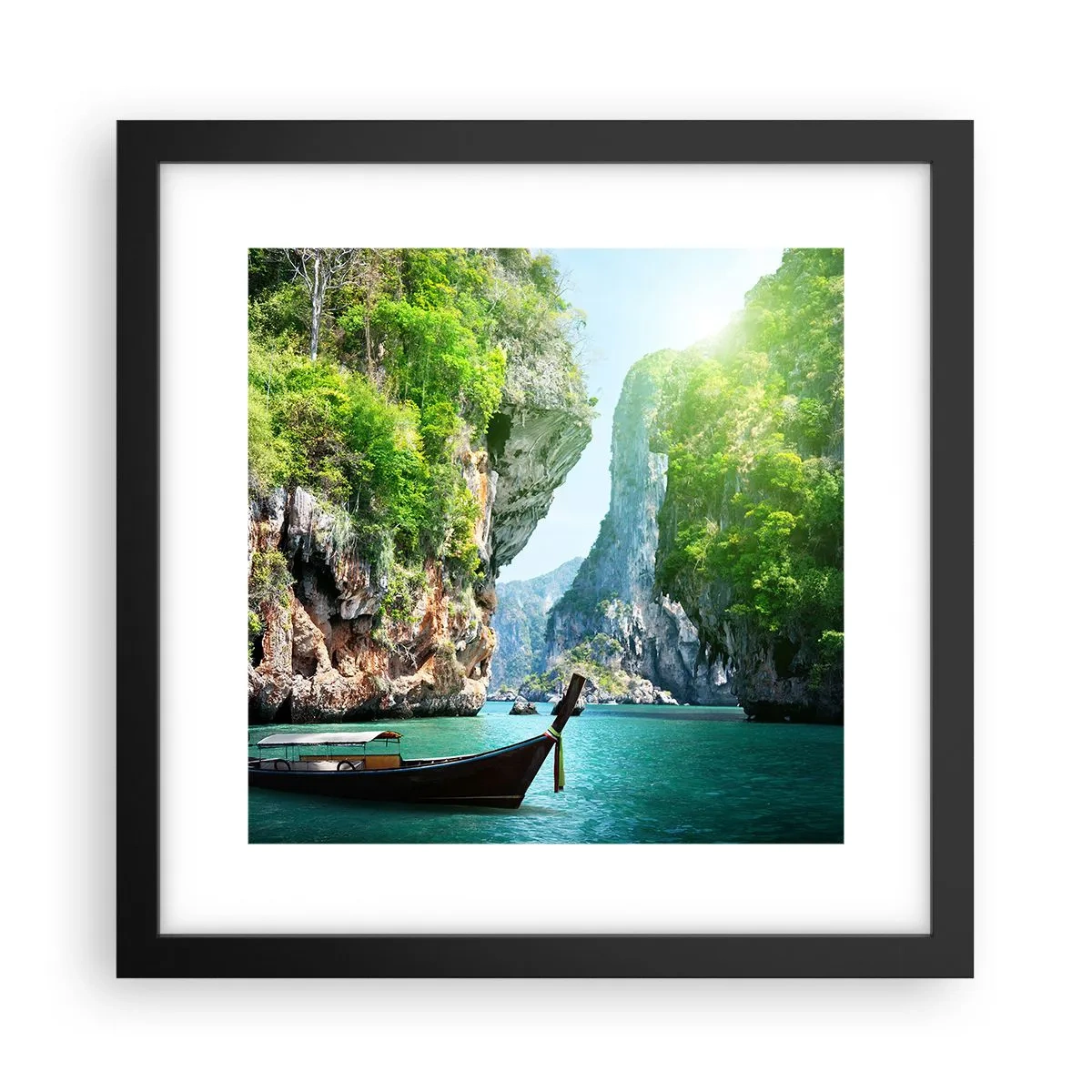 Plakát v černém rámu - Pozvánka na exotickou cestu - 30x30 cm