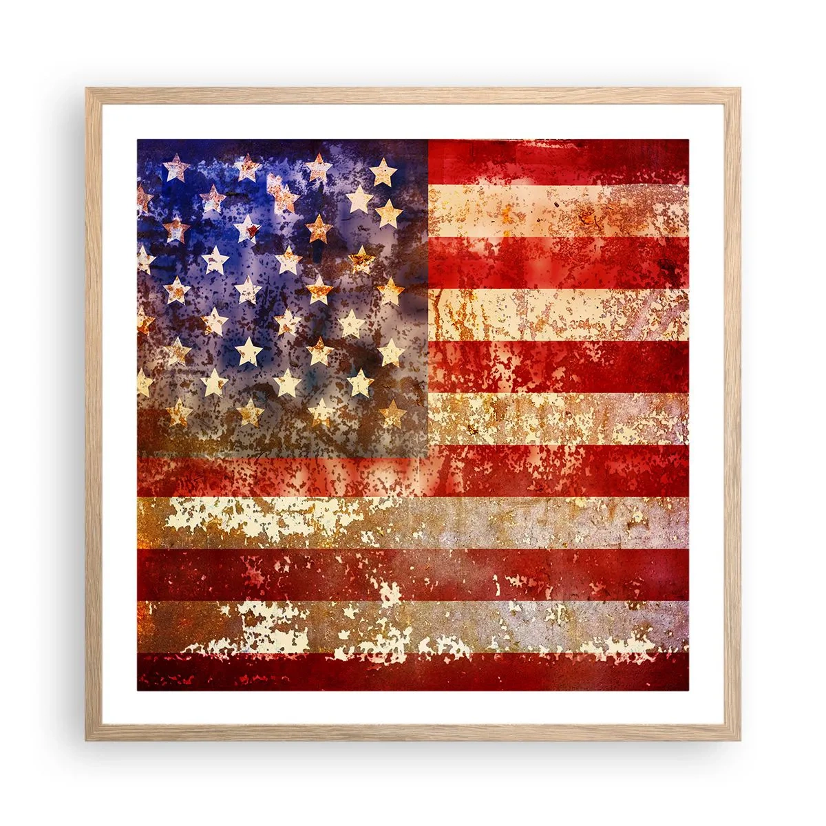 Plakát v rámu světlý dub - Chvála nepomíjí - 60x60 cm