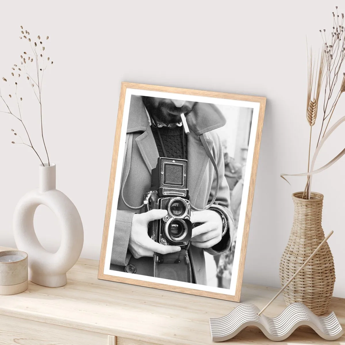 Plakát v rámu světlý dub - V retro stylu - 70x100 cm