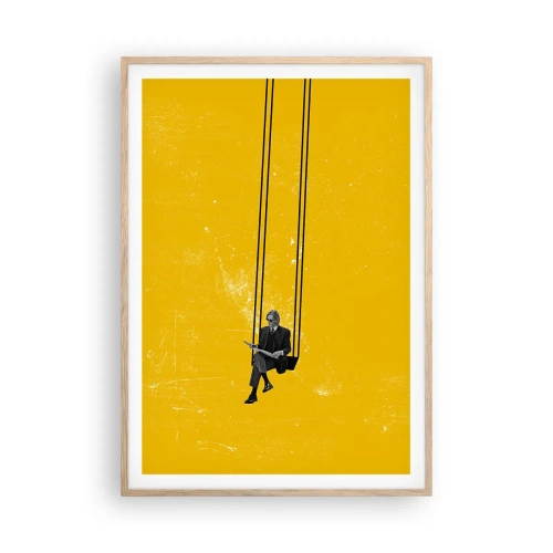 Plakát v rámu světlý dub - Den jako každý jiný - 70x100 cm