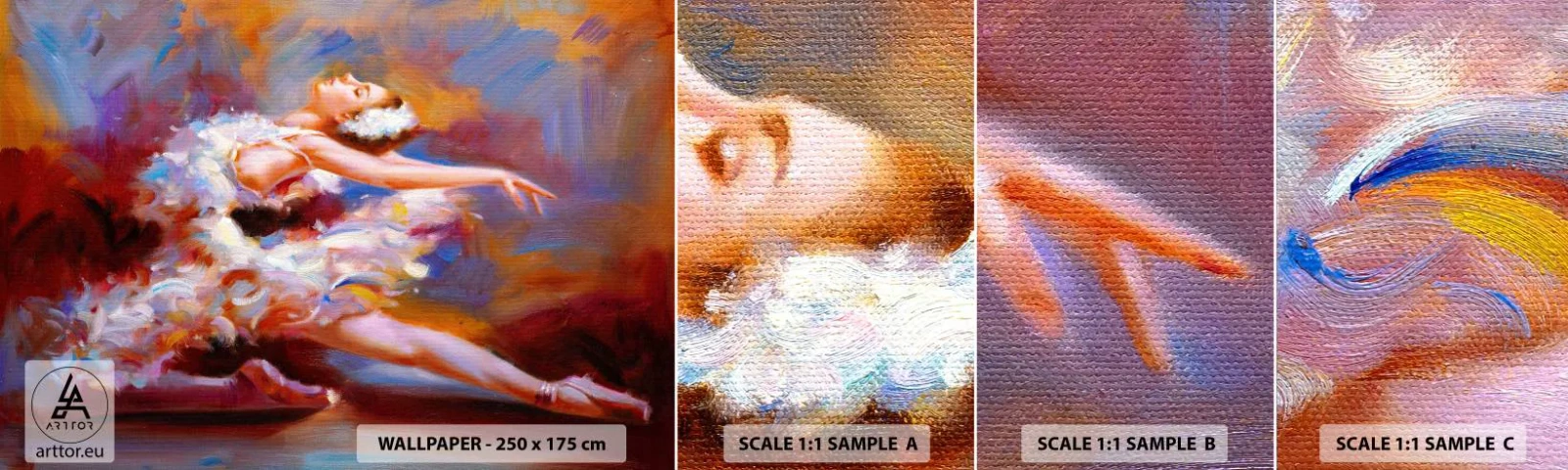 Fototapeta Vzorek Standard Eco - Labutí elegance - Balet, Balerína, Tanečník - 100x30 cm