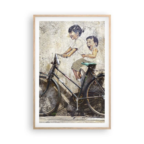 Plakát v rámu světlý dub - Pravda nebo klam? - 61x91 cm