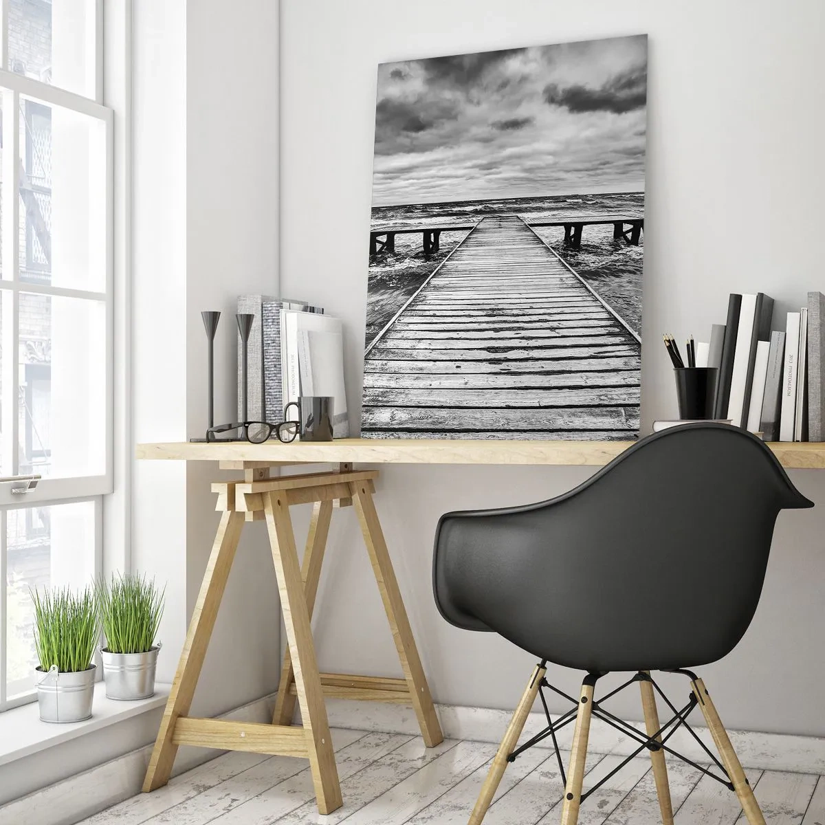 Obraz na skle - Čekám na vítr, co rozfouká… - 50x70 cm