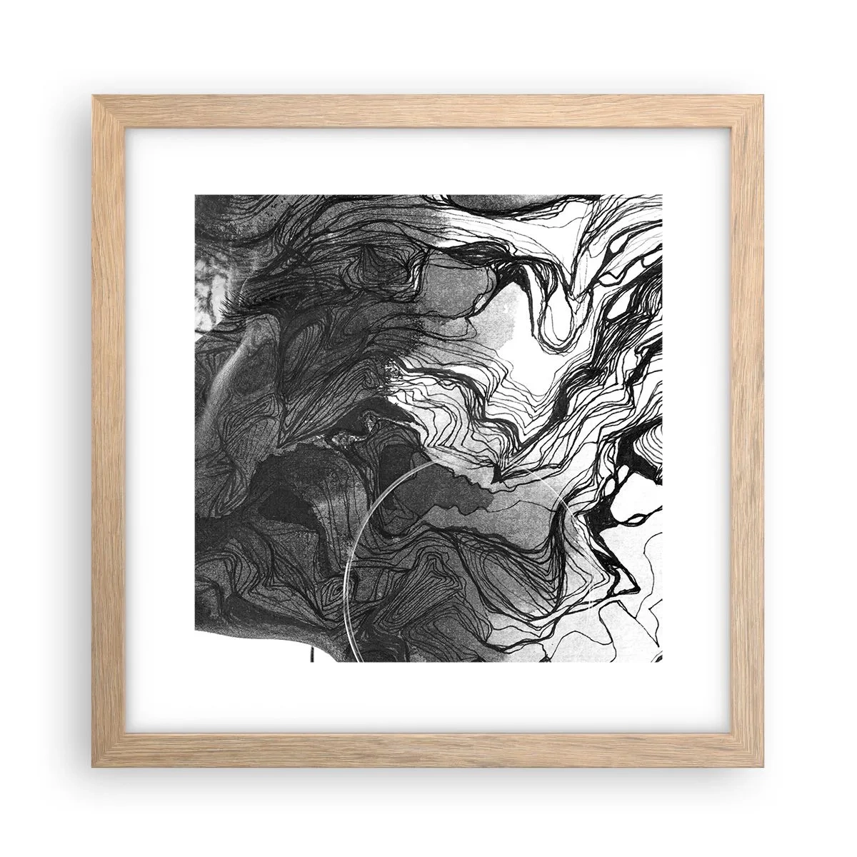 Plakát v rámu světlý dub - Zapletená ve snech - 30x30 cm