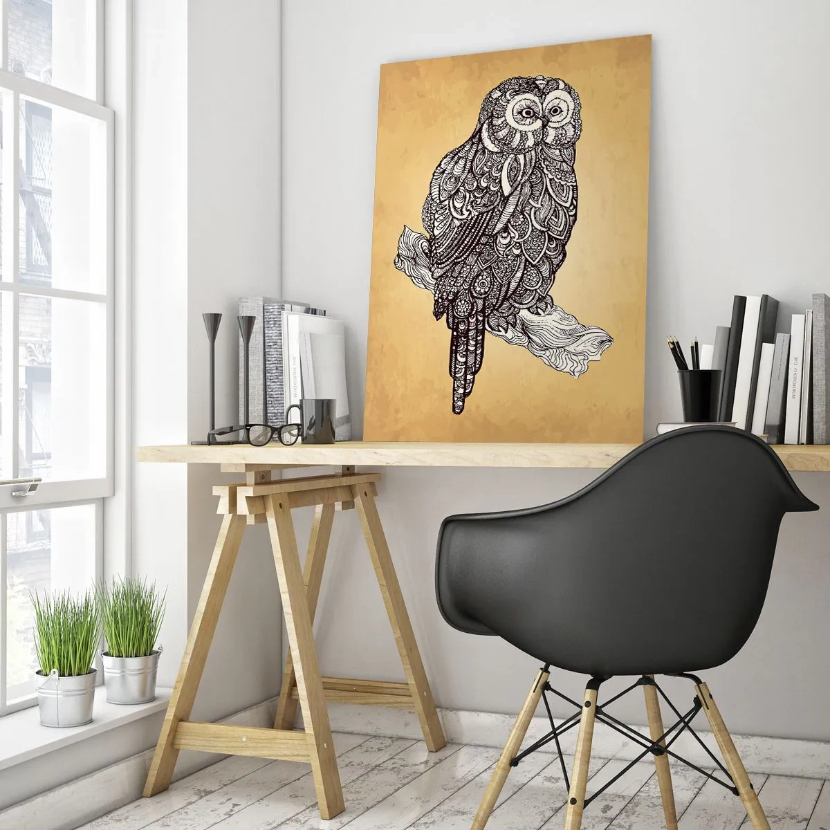 Obraz na skle - Mistrovské ornamenty moudrosti - 50x70 cm