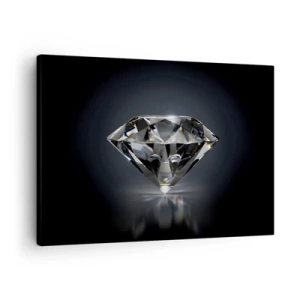 Obraz na plátně - Umělecký pohled na diamant na tmavém pozadí - 70x50cm - Best girls friend - Moderní nástěnná dekorace do obývacího pokoje a ložnice ARTTOR
