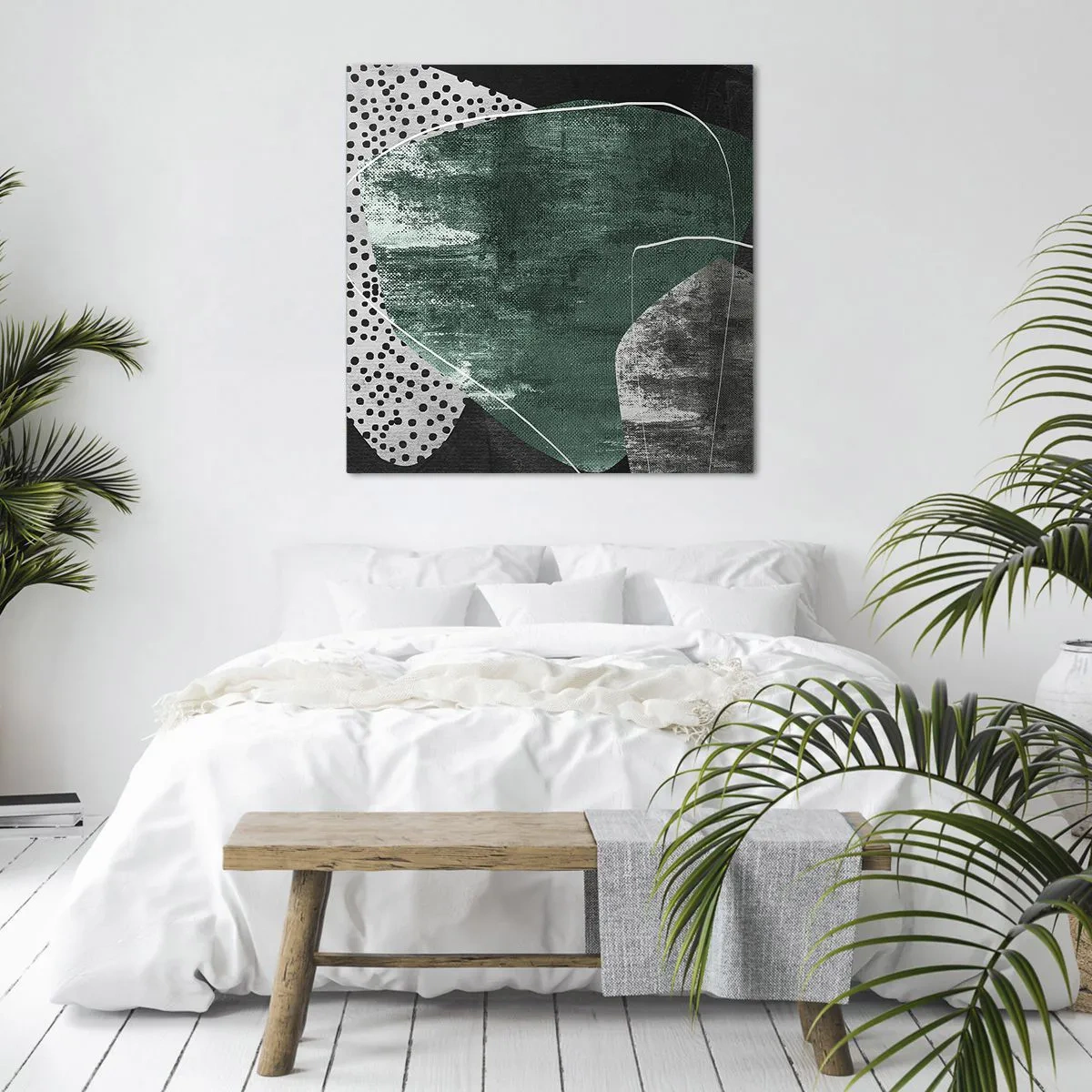 Obraz na plátně - Barevná abstrakce se zlatou vločkou - 50x50 cm