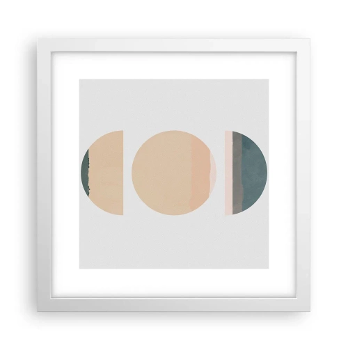 Plakát v bílém rámu - Kruh za kruhem - 30x30 cm