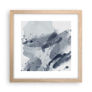 Plakát v rámu světlý dub - Studie o povaze vody - 30x30 cm