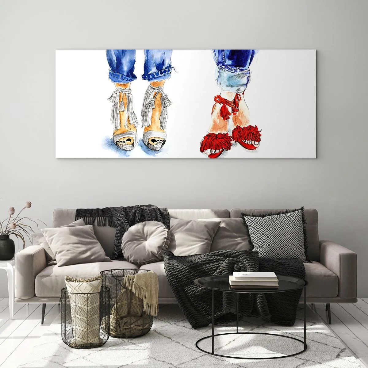 Obraz na skle - Možná bychom šli na procházku? - 100x40 cm