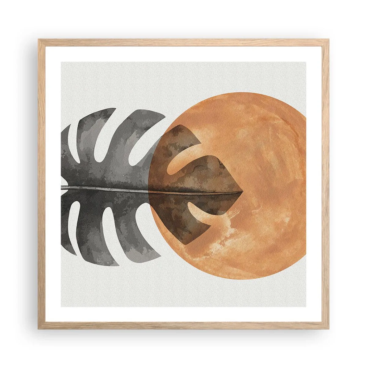 Plakát v rámu světlý dub - Vždy slunce - 60x60 cm