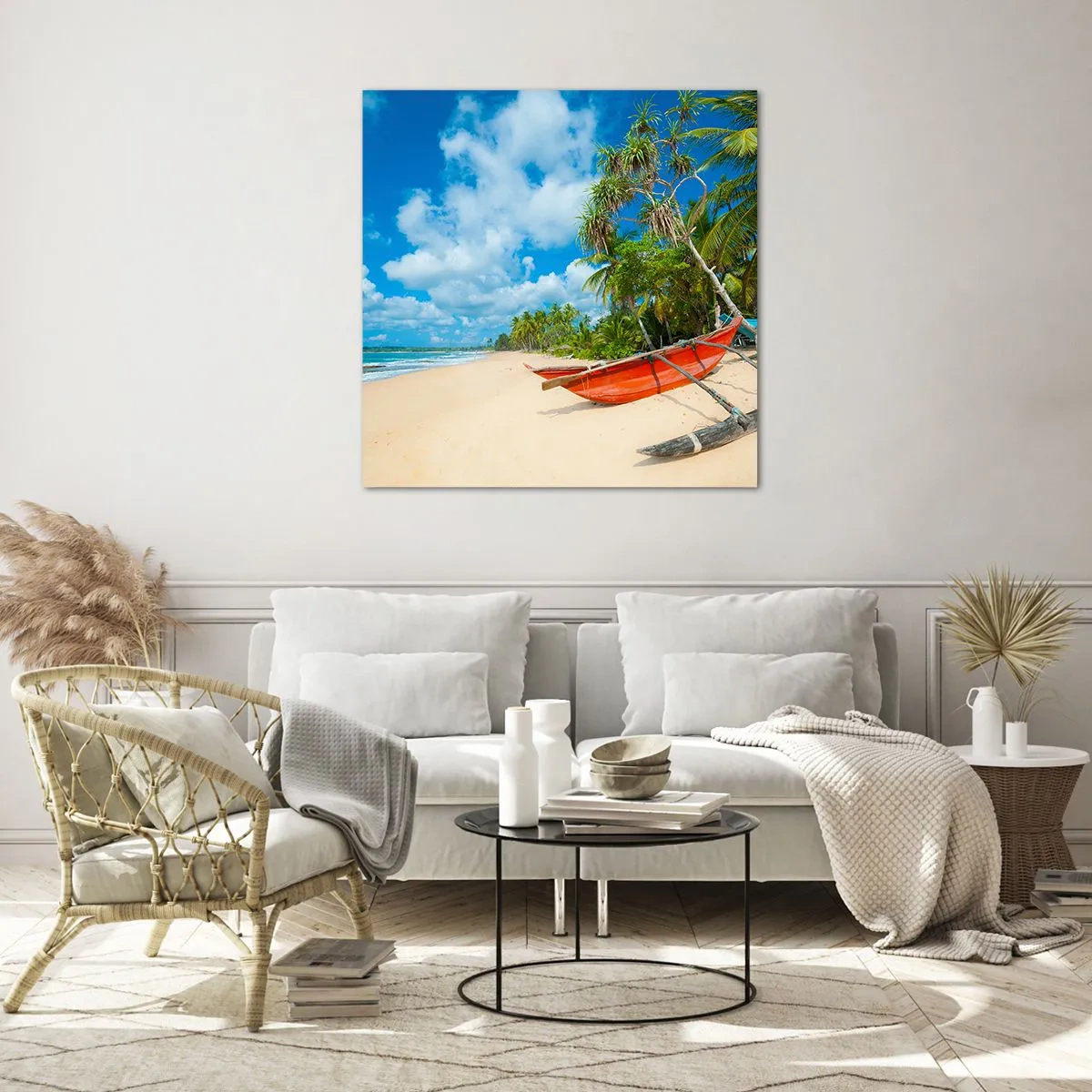Obraz na skle - Kouzlo tropů - 60x60 cm