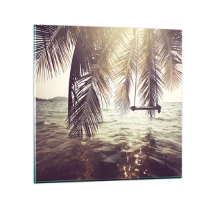 Obraz na skle - Houpat se libovolně v oblacích - 50x50 cm