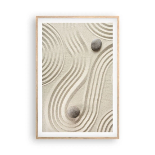 Plakát v rámu světlý dub - Dotek tepla - 61x91 cm